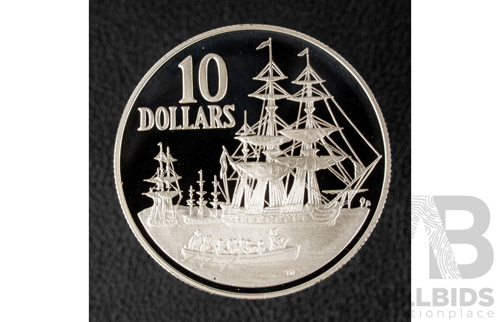 Australian 1988 Silver Ten Dollar Proof Coin, Bicentennial .925