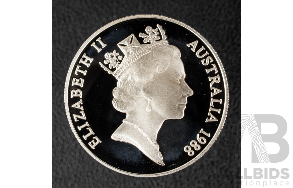 Australian 1988 Silver Ten Dollar Proof Coin, Bicentennial .925