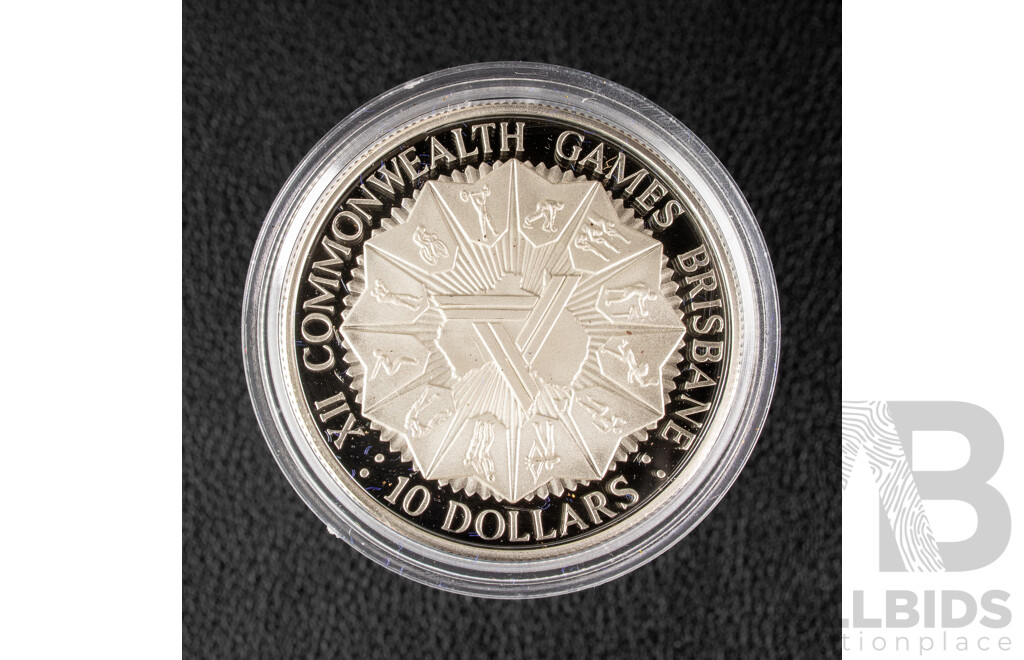 Australian RAM 1982 Silver Proof Ten Dollar Coin, Commonwealth Games .925