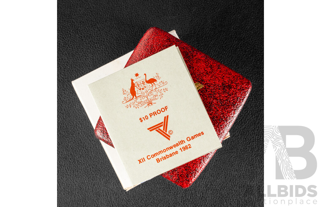 Australian RAM 1982 Silver Proof Ten Dollar Coin, Commonwealth Games .925