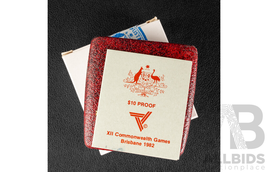 Australian RAM 1982 Silver Proof Ten Dollar Coin, Commonwealth Games .925