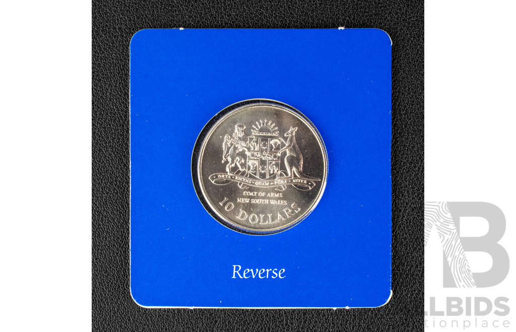 Australian RAM 1987 Silver Ten Dollar Coin, State Series, New South Wales .925