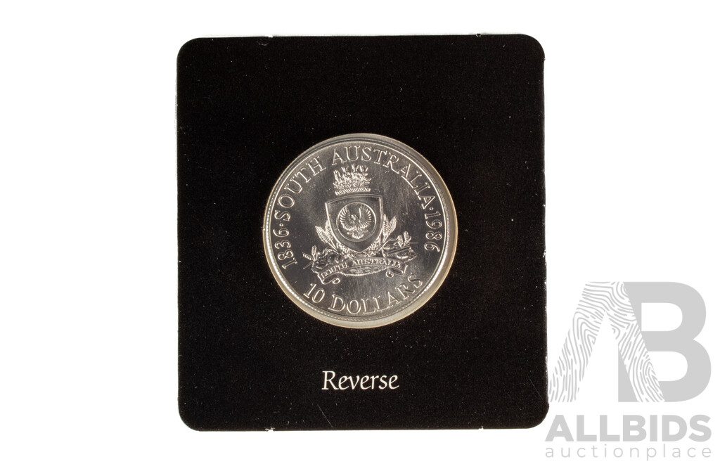 Australian 1986 Silver Ten Dollar Coin, State Series South Australia .925