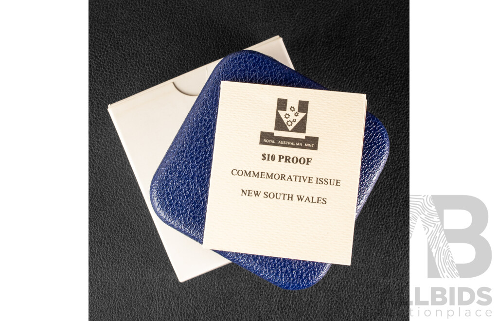 Australian 1987 Silver Proof Ten Dollar Coin, State Series New South Wales .925