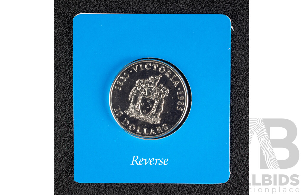 Australian RAM 1985 Silver Ten Dollar Coin, State Series Victoria .925