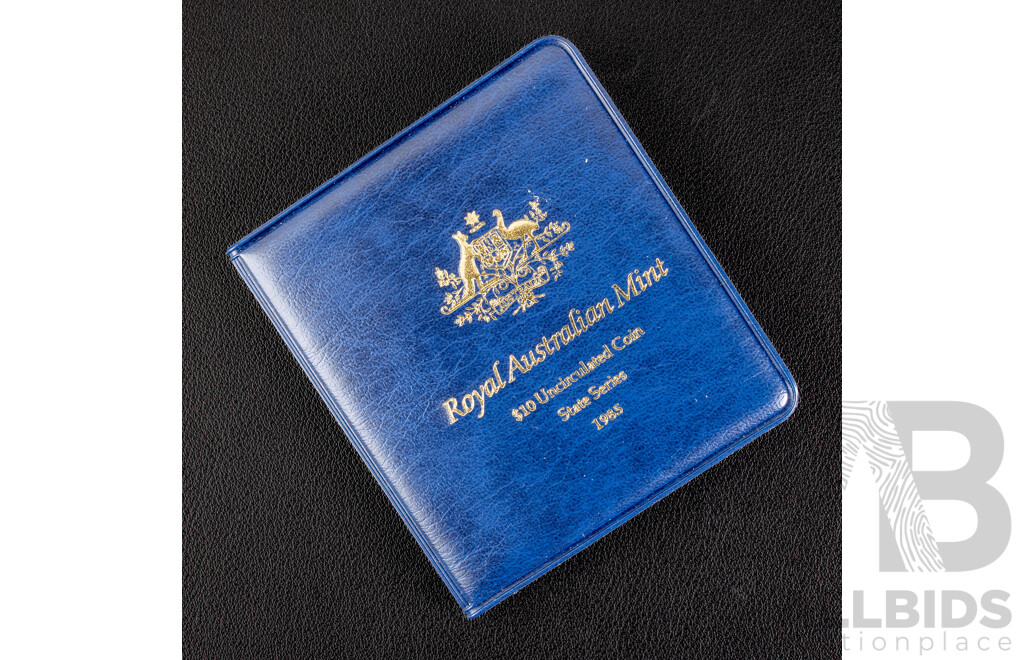 Australian RAM 1985 Silver Ten Dollar Coin, State Series Victoria .925