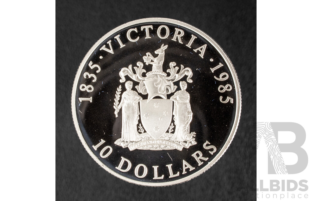Australian RAM 1985 Silver Proof Ten Dollar Coin, State Series, Victoria
