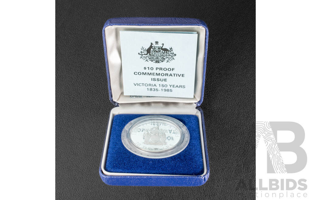 Australian RAM 1985 Silver Proof Ten Dollar Coin, State Series, Victoria