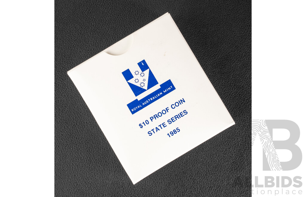 Australian RAM 1985 Silver Proof Ten Dollar Coin, State Series, Victoria