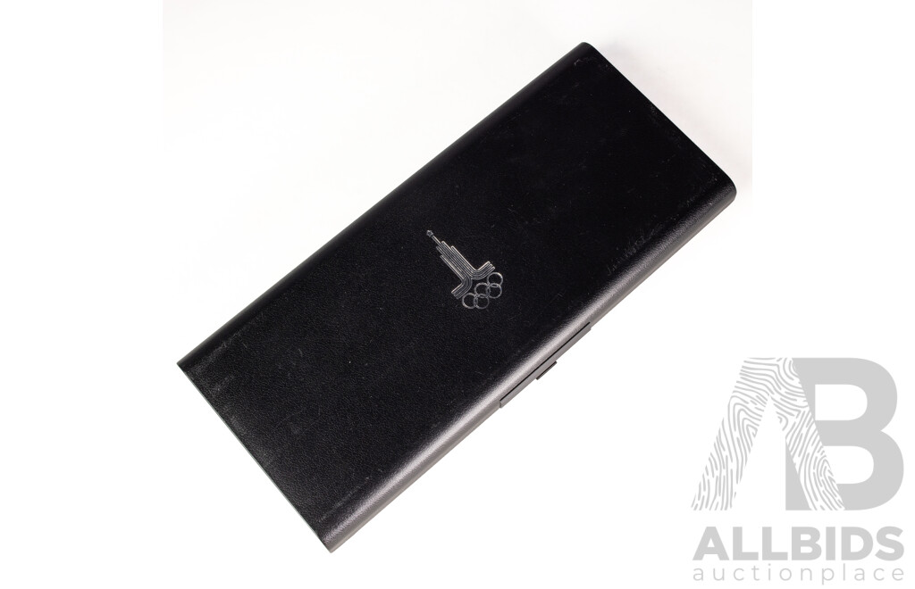 USSR 1978 Silver Five Proof Coin Set, 1980 Moscow Games of the XXII Olympiad .900