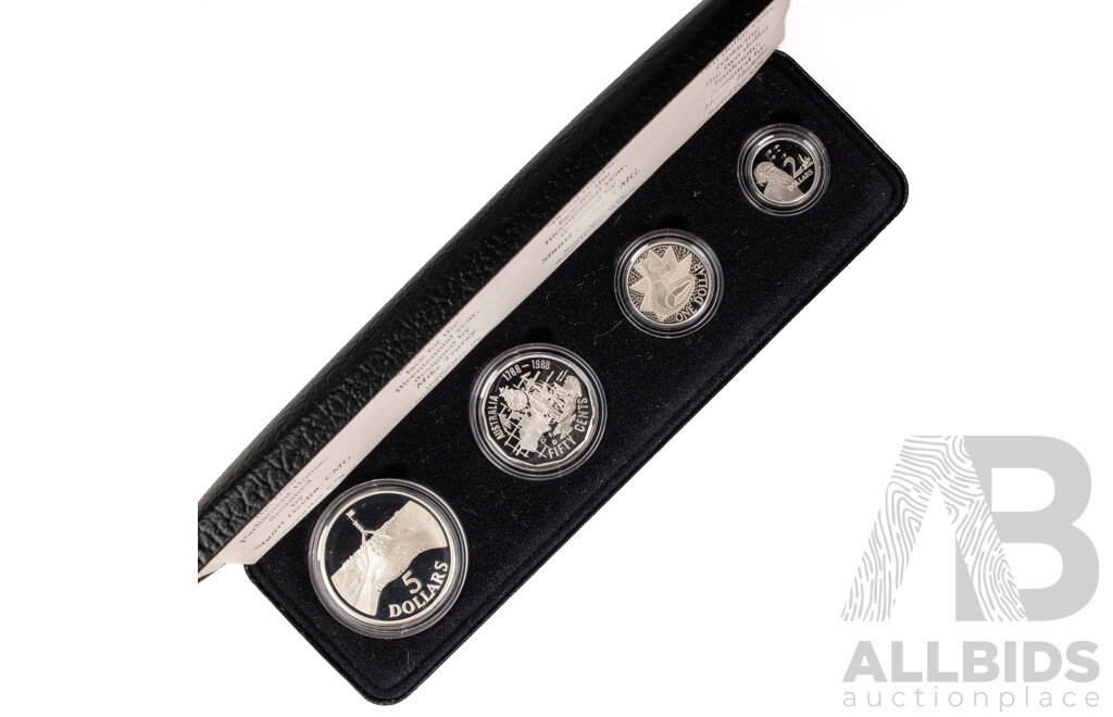 Australian RAM 1988 Four Silver Proof Coin Set, Masterpieces in Silver .925