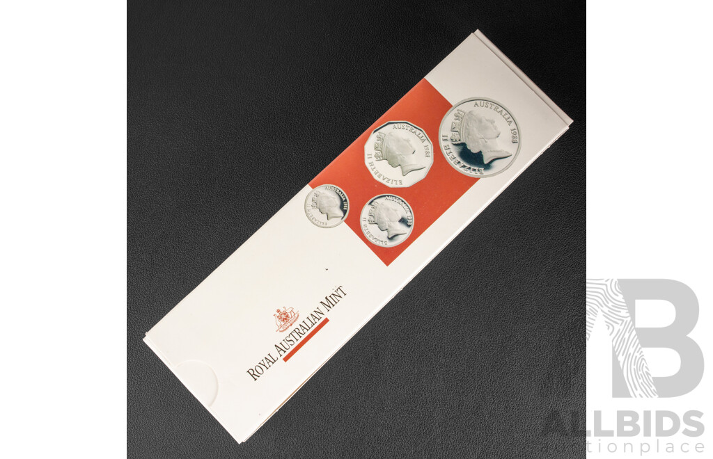 Australian RAM 1988 Four Silver Proof Coin Set, Masterpieces in Silver .925