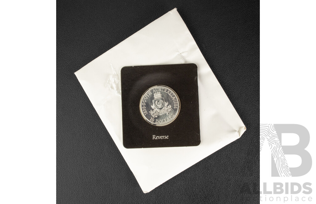 Australian 1986 Silver Ten Dollar Coin, State Series South Australia .925