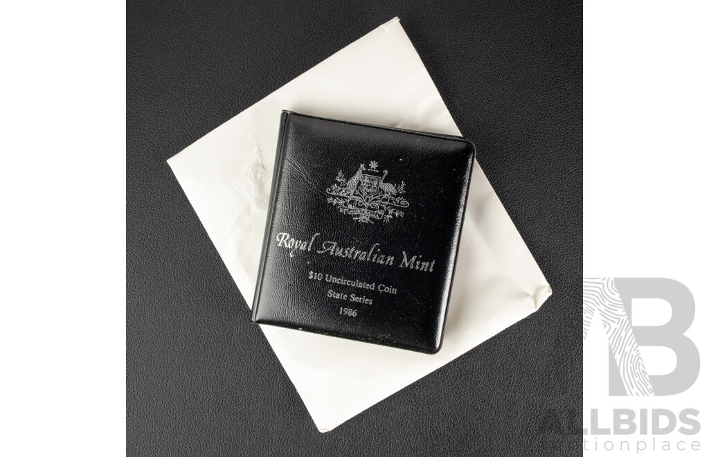 Australian 1986 Silver Ten Dollar Coin, State Series South Australia .925