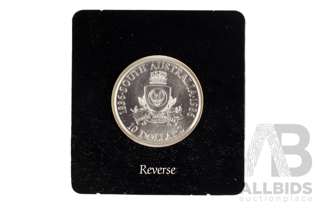 Australian 1986 Silver Ten Dollar Coin, State Series South Australia .925
