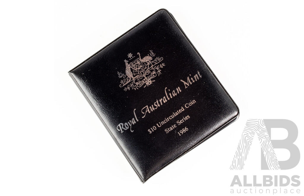 Australian 1986 Silver Ten Dollar Coin, State Series South Australia .925