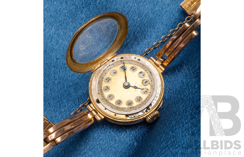 Ladies' Vintage 9ct Rose Gold Swiss Mechanical Watch - 20.65gms