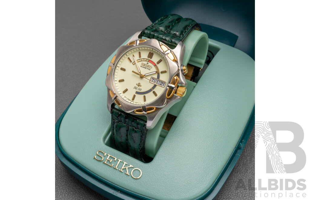 Men's Seiko Kinetic SQ50 Wristwatch - 590053