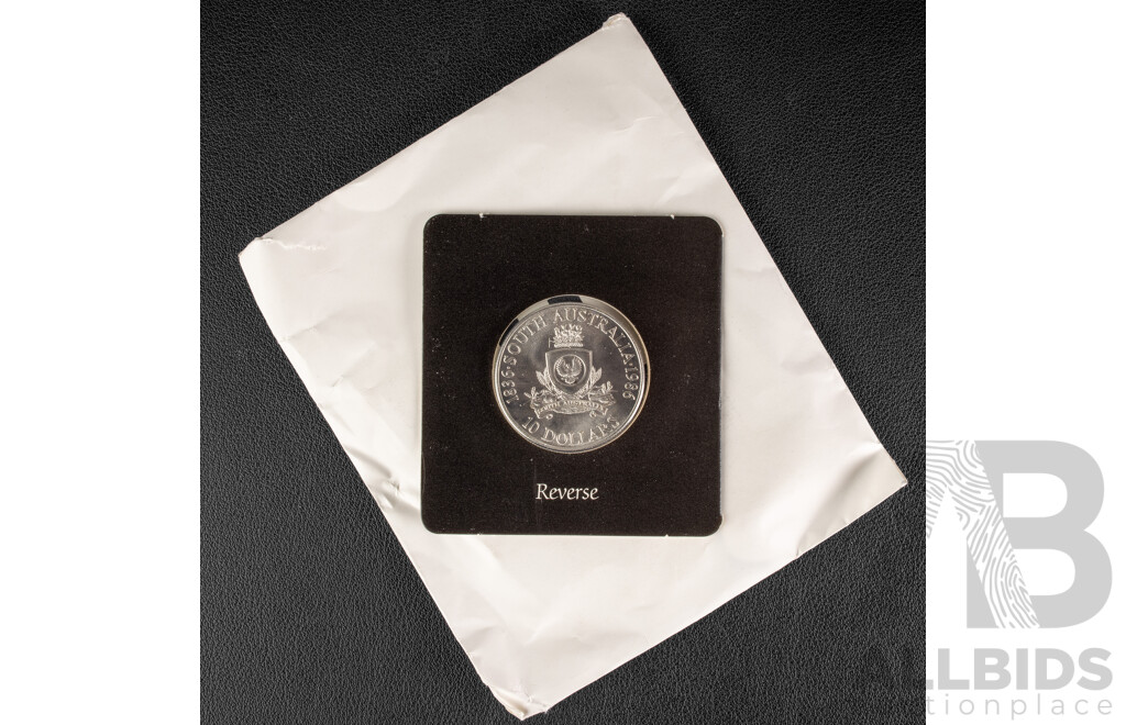 Australian 1986 Silver Ten Dollar Coin, State Series South Australia .925