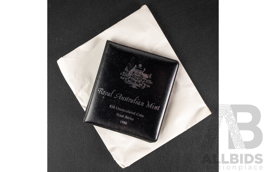Australian 1986 Silver Ten Dollar Coin, State Series South Australia .925