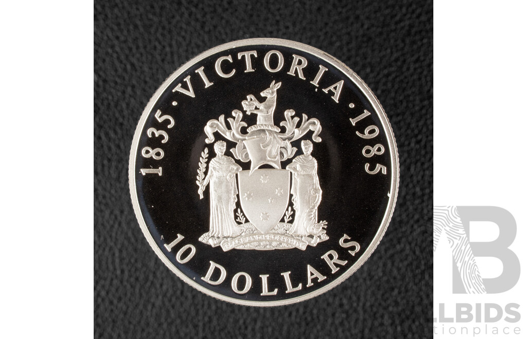 Australian RAM 1985 Silver Proof Ten Dollar Coin, State Series, Victoria