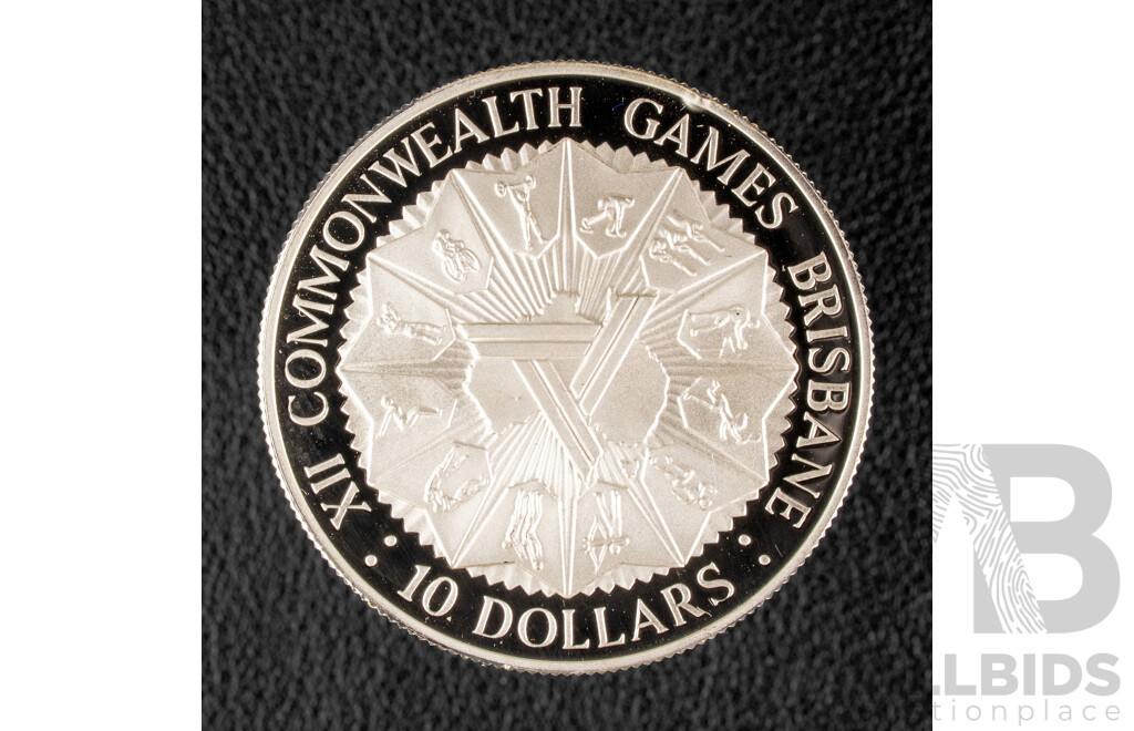 Australian RAM 1982 Silver Proof Ten Dollar Coin, Commonwealth Games .925
