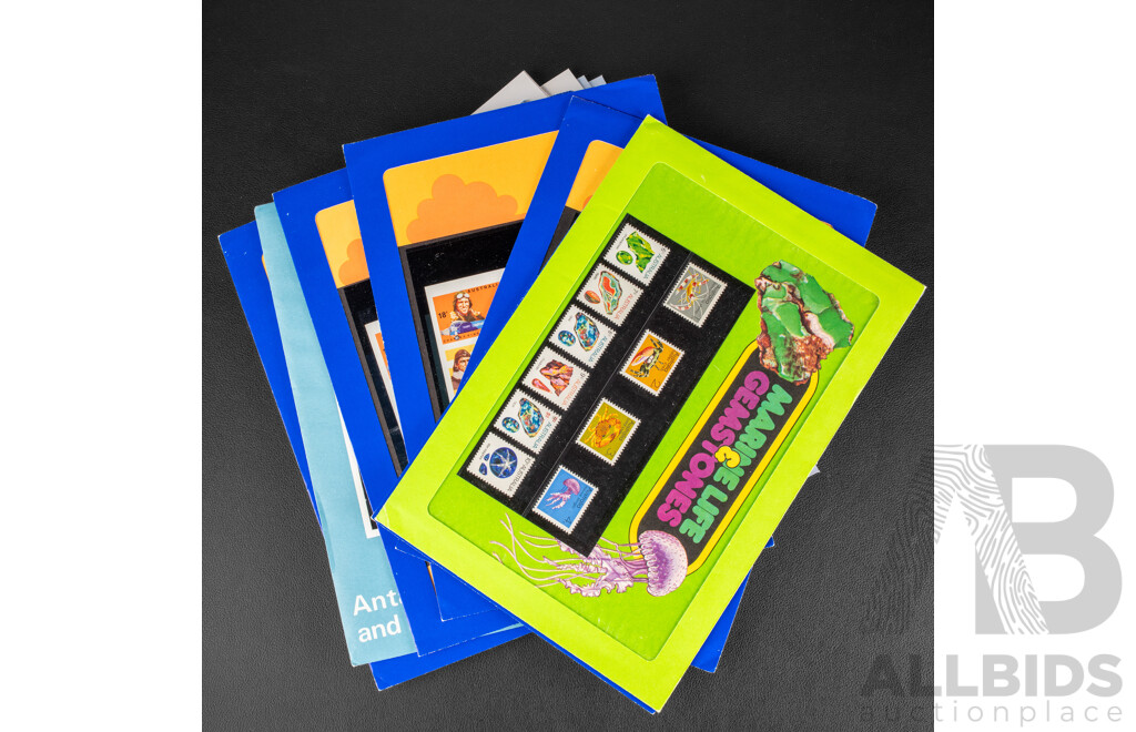 Collection of Australian 1970's and 80's Mint Stamps and Packs Including Painting Series Five and Ten Dollar, Antarctic Territory