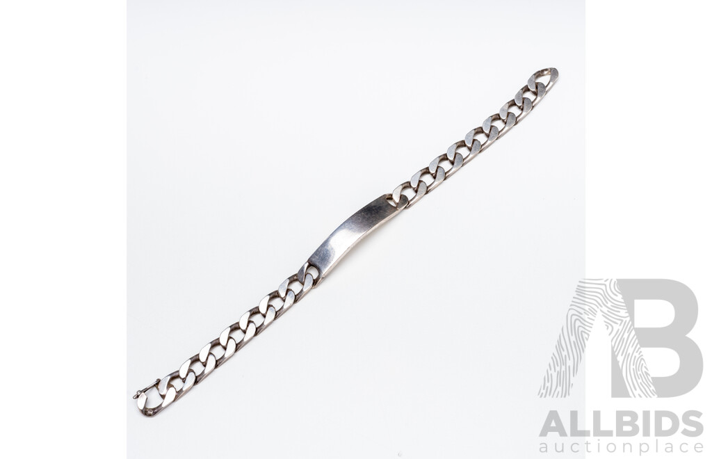 925 Sterling Silver Medical Style Bracelet - 43.58gms