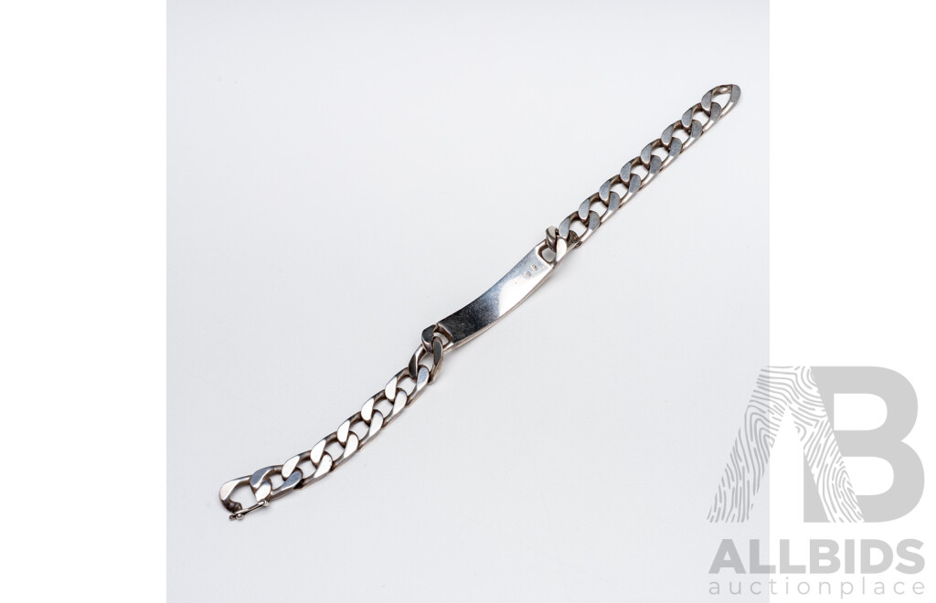 925 Sterling Silver Medical Style Bracelet - 43.58gms