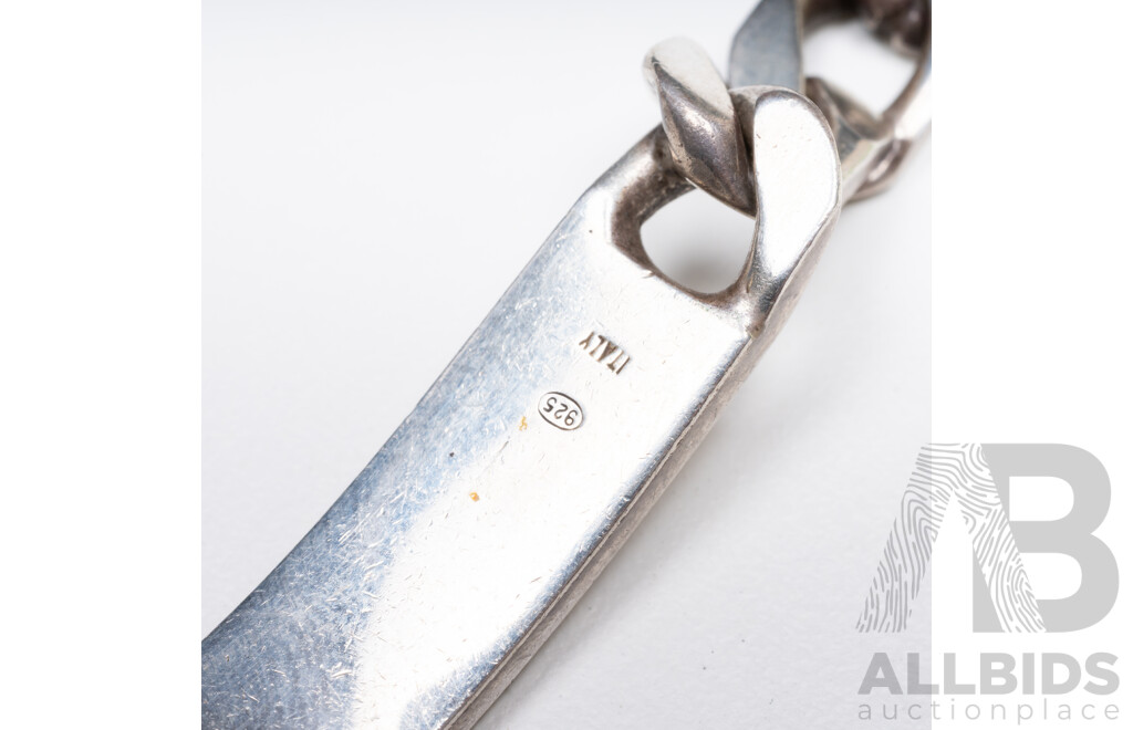 925 Sterling Silver Medical Style Bracelet - 43.58gms