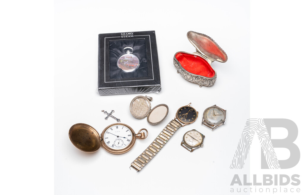 Collection of Vintage Watches, Jewellery and Trinket Box - Lot of 8