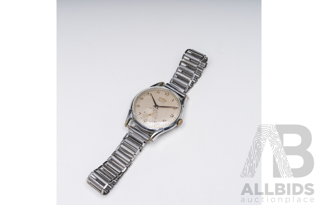 Vintage Rare WW2 Era Swiss Oversize 37mm Men's Mechanical Watch 