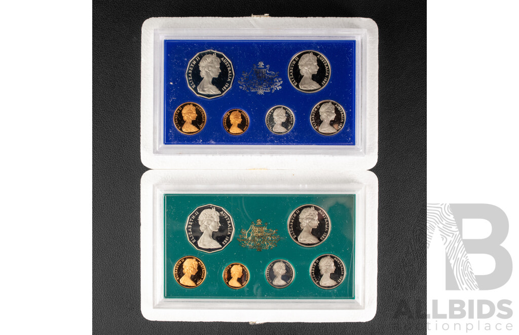 Australian RAM 1981 and 1982 Commonwealth Games Six Proof Coin Sets