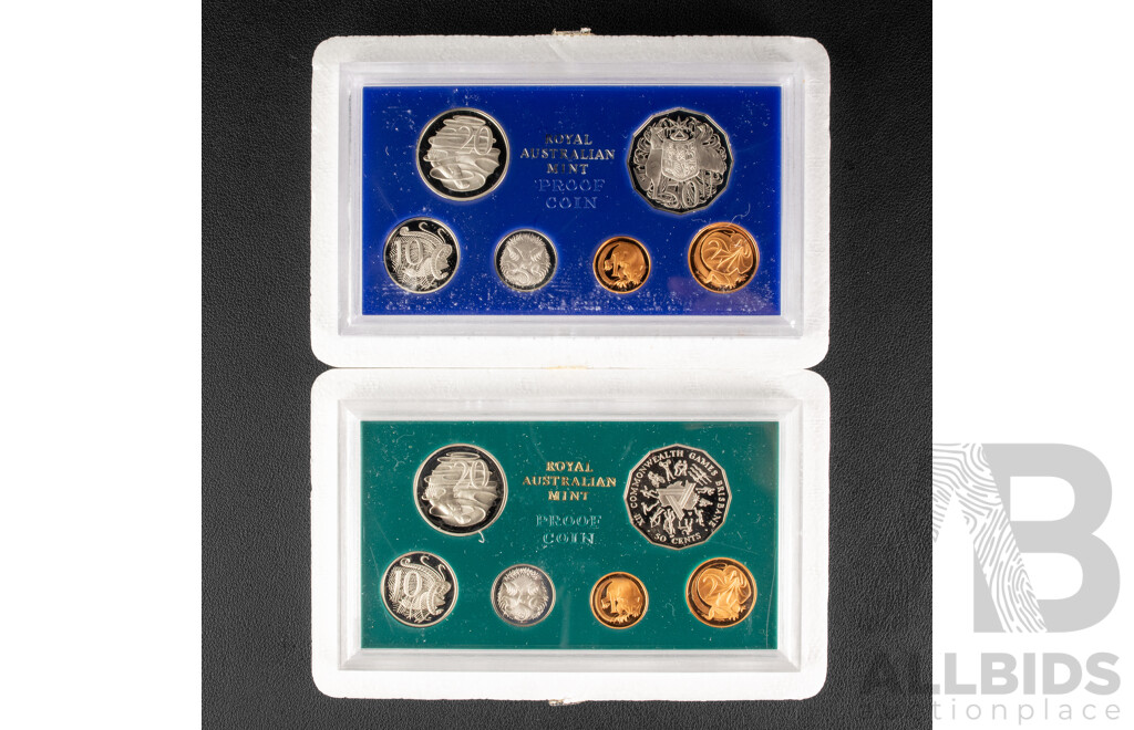 Australian RAM 1981 and 1982 Commonwealth Games Six Proof Coin Sets