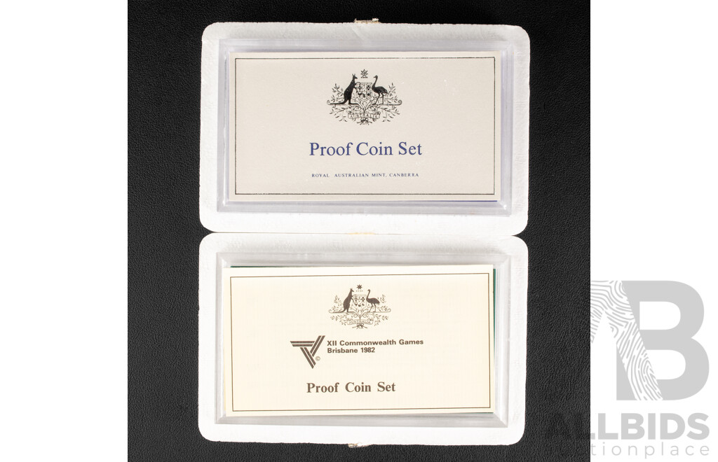 Australian RAM 1981 and 1982 Commonwealth Games Six Proof Coin Sets