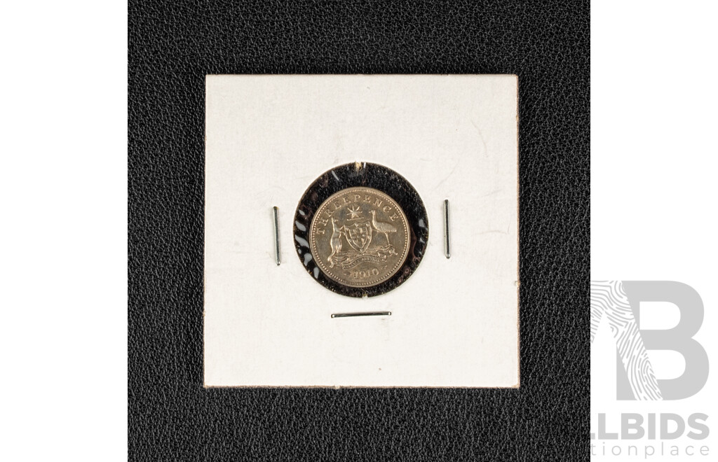 Australian 1910 KEVII Silver Threepence .925