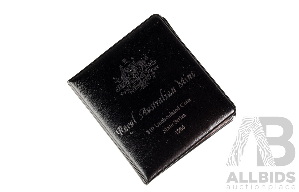 Australian 1986 Silver Ten Dollar Coin, State Series South Australia .925
