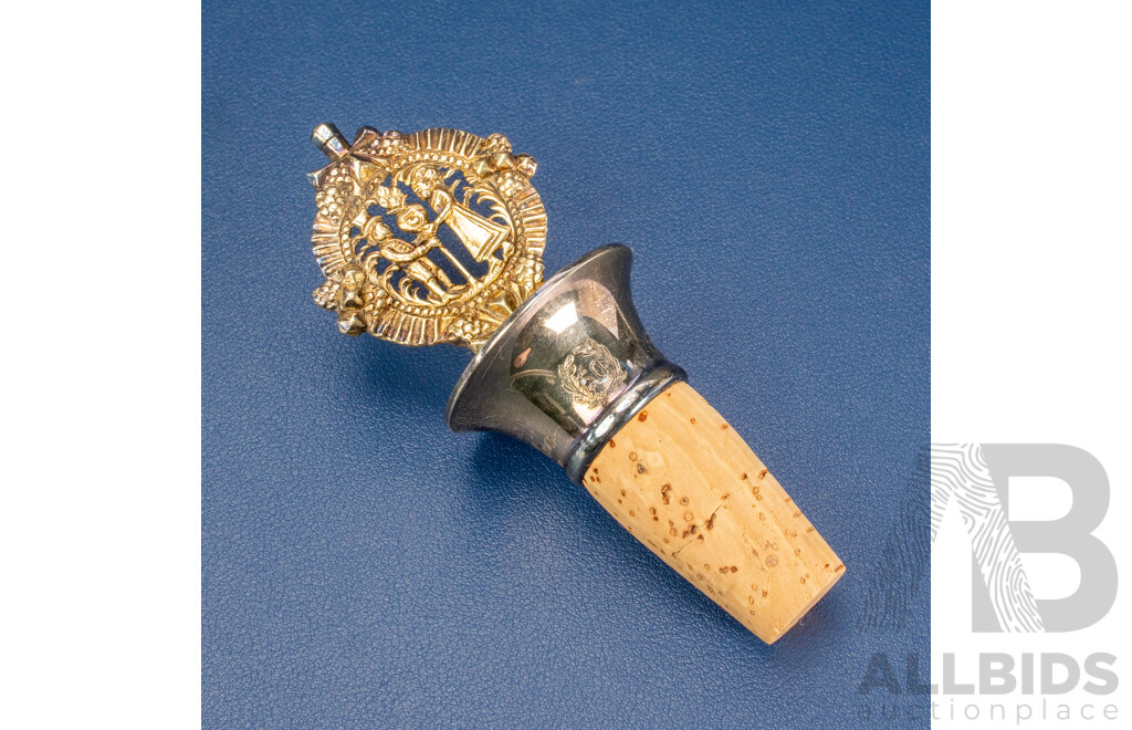 Vintage German Silver Wine Stopper