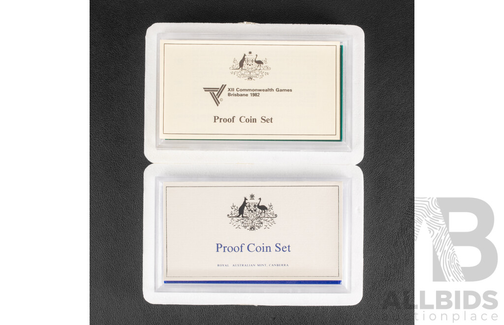 Australian RAM 1983 and 1982 Commonwealth Games Six Proof Coin Sets