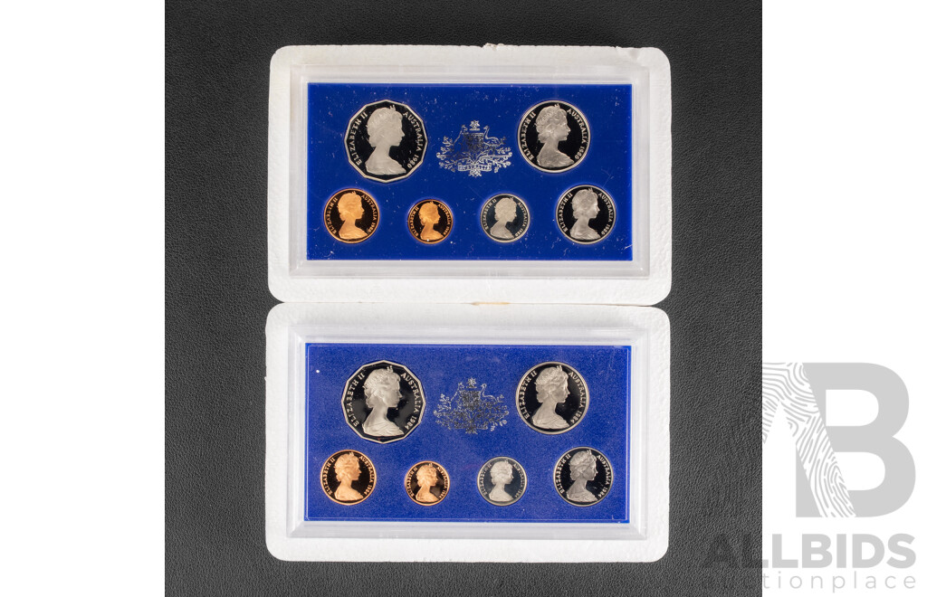 Australian RAM 1980 and 1984 Six Proof Coin Sets