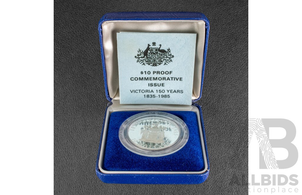 Australian RAM 1985 Silver Proof Ten Dollar Coin, State Series, Victoria