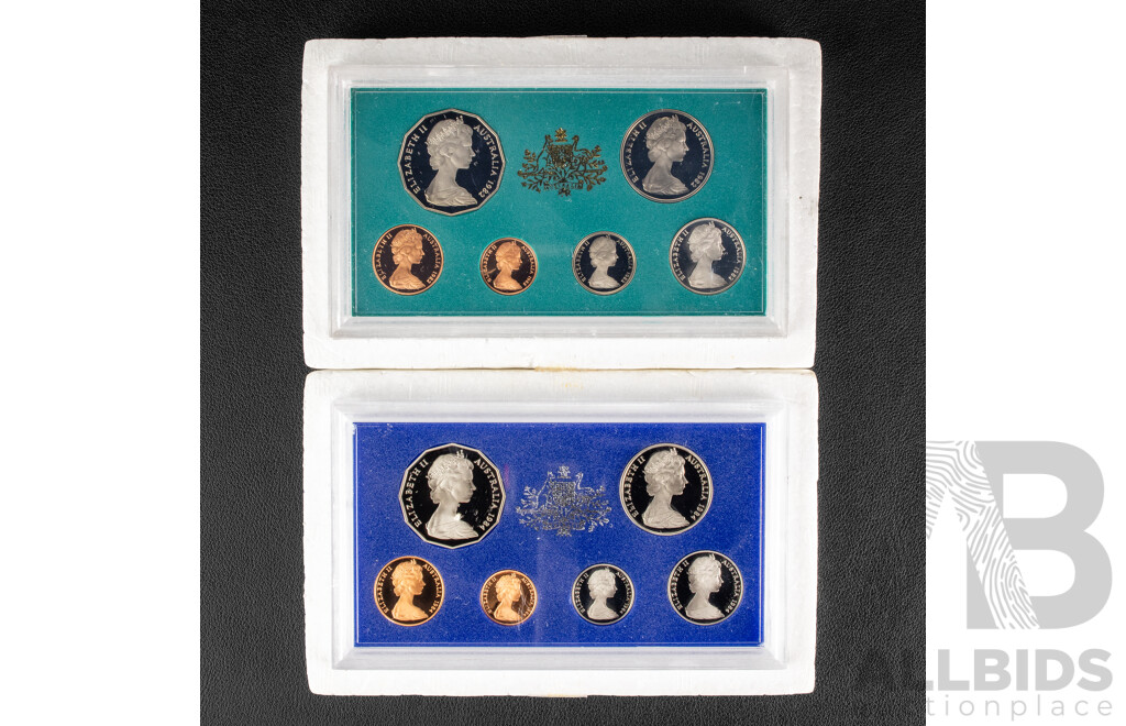 Australian RAM 1984 and 1982 Commonwealth Games Six Proof Coin Sets