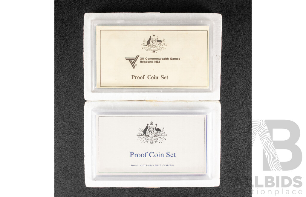 Australian RAM 1984 and 1982 Commonwealth Games Six Proof Coin Sets