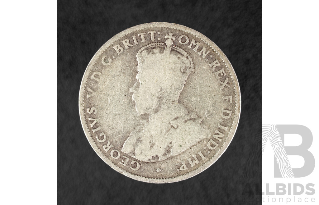 Australian 1914H KGV Silver Florin .925