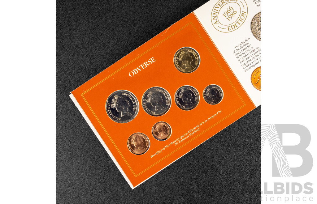Australian RAM 1986 Seven UNC Coin Set, International Year of Peace