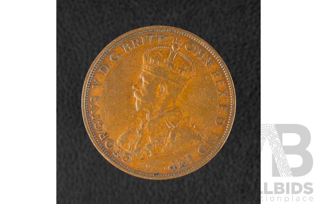 Australian 1932/33 Over Stamp Penny