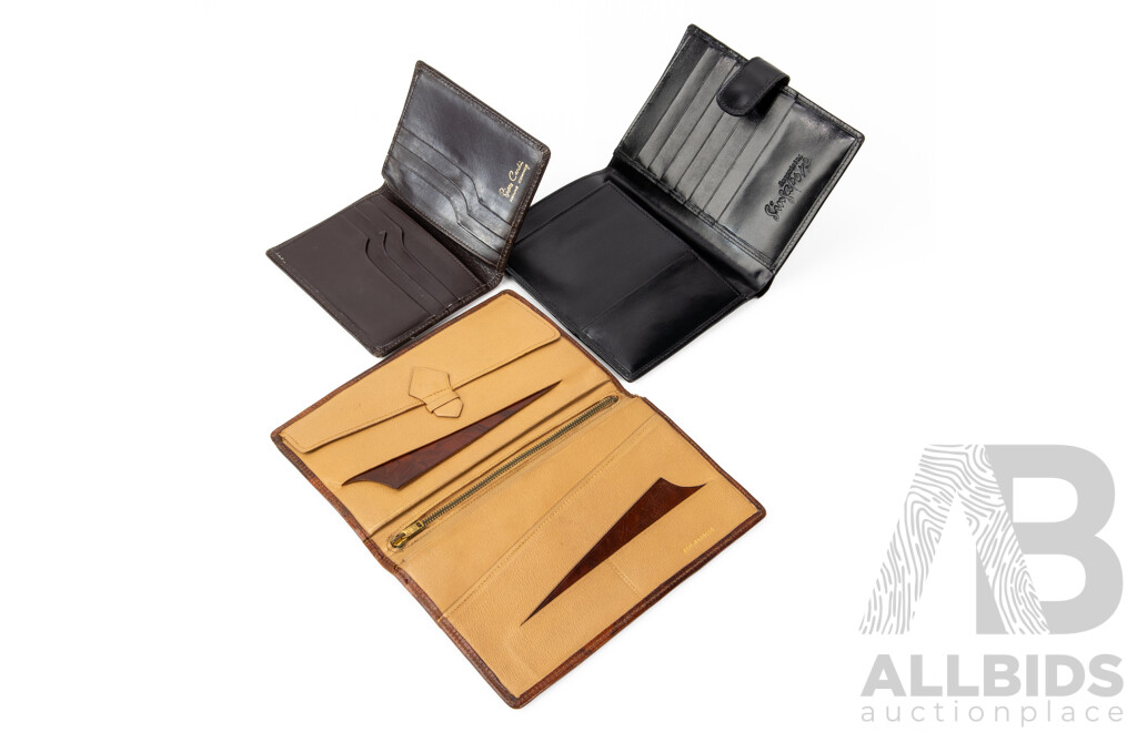 Collection of Vintage Leather Wallets, Purses and Pocket Watch Pouch Including Tommy Hilfiger, Oroton, Pierre Cardin, Baron