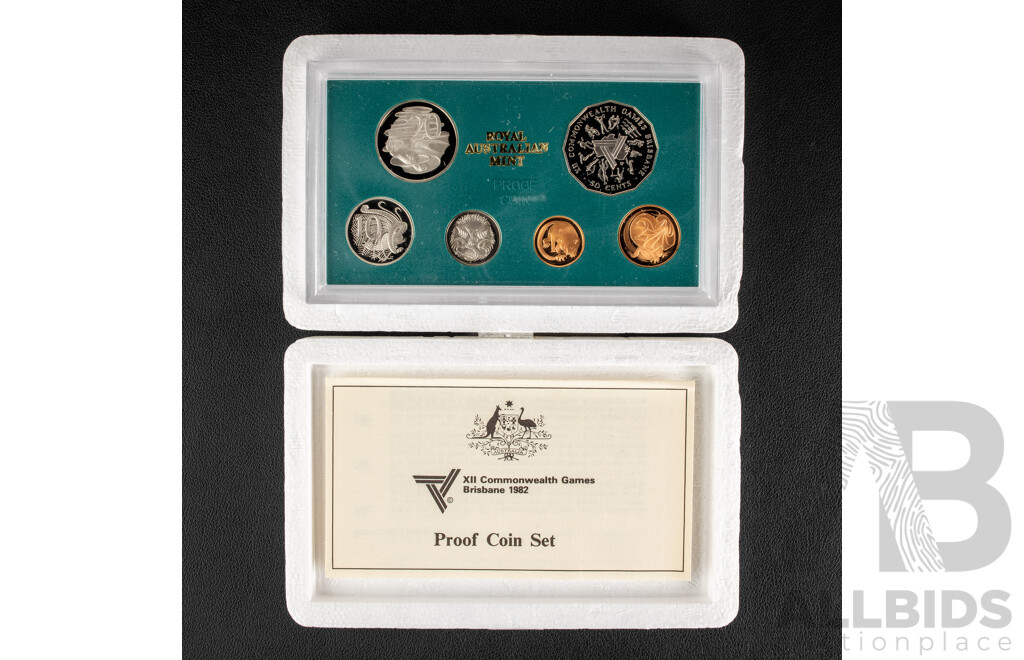 Australian RAM 1982 Six Proof Coin Set, Commonwealth Games