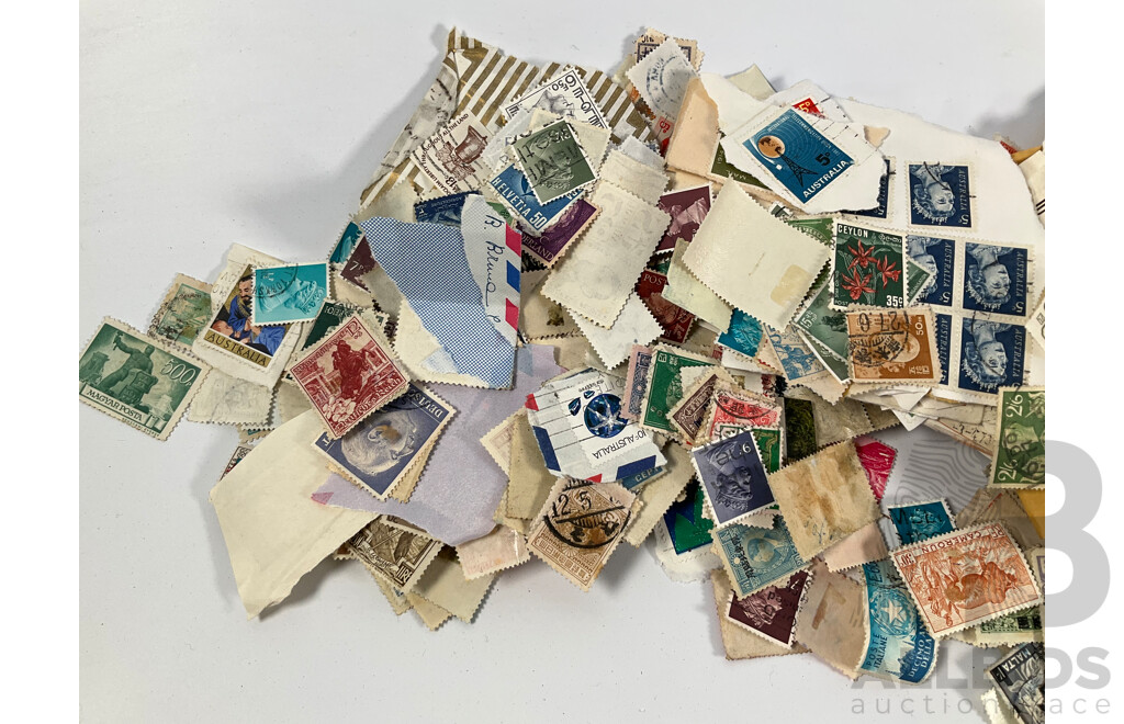 Assortment of Australian Predecimal, 1970's/80's Mint Stamp Sheets and Blocks, Stamp Packs and First Day Covers with Cancelled Vintage International Stamps