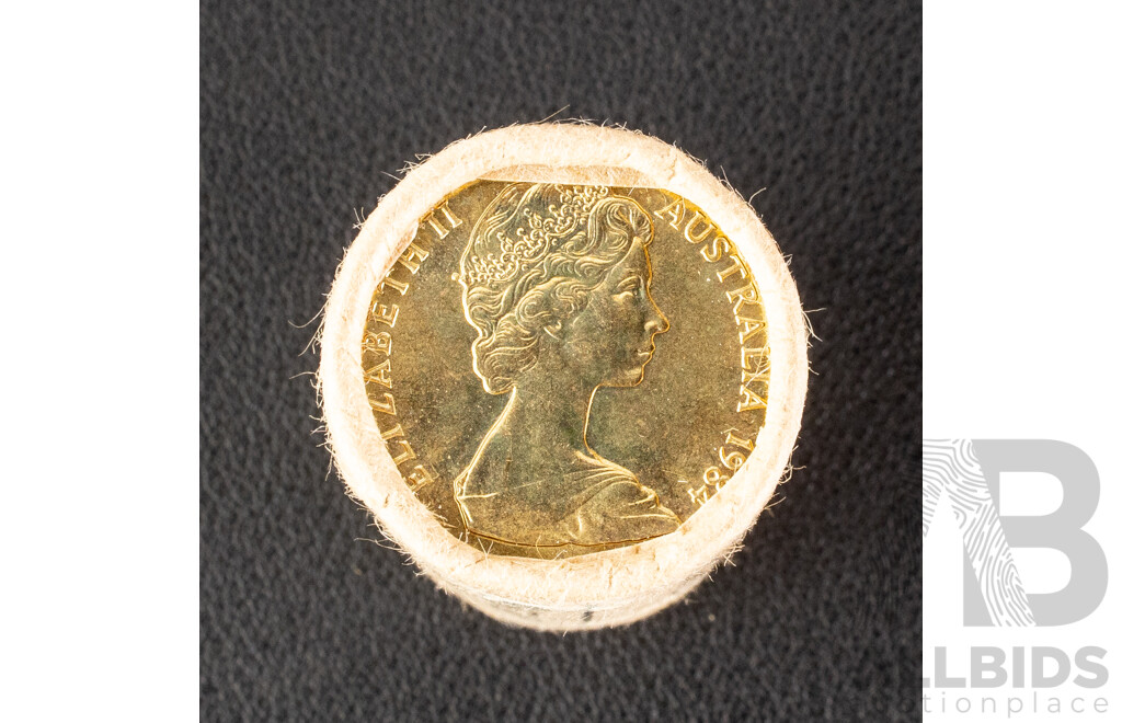 Australian RAM 1984 UNC One Dollar Coin Roll, First Year Issue